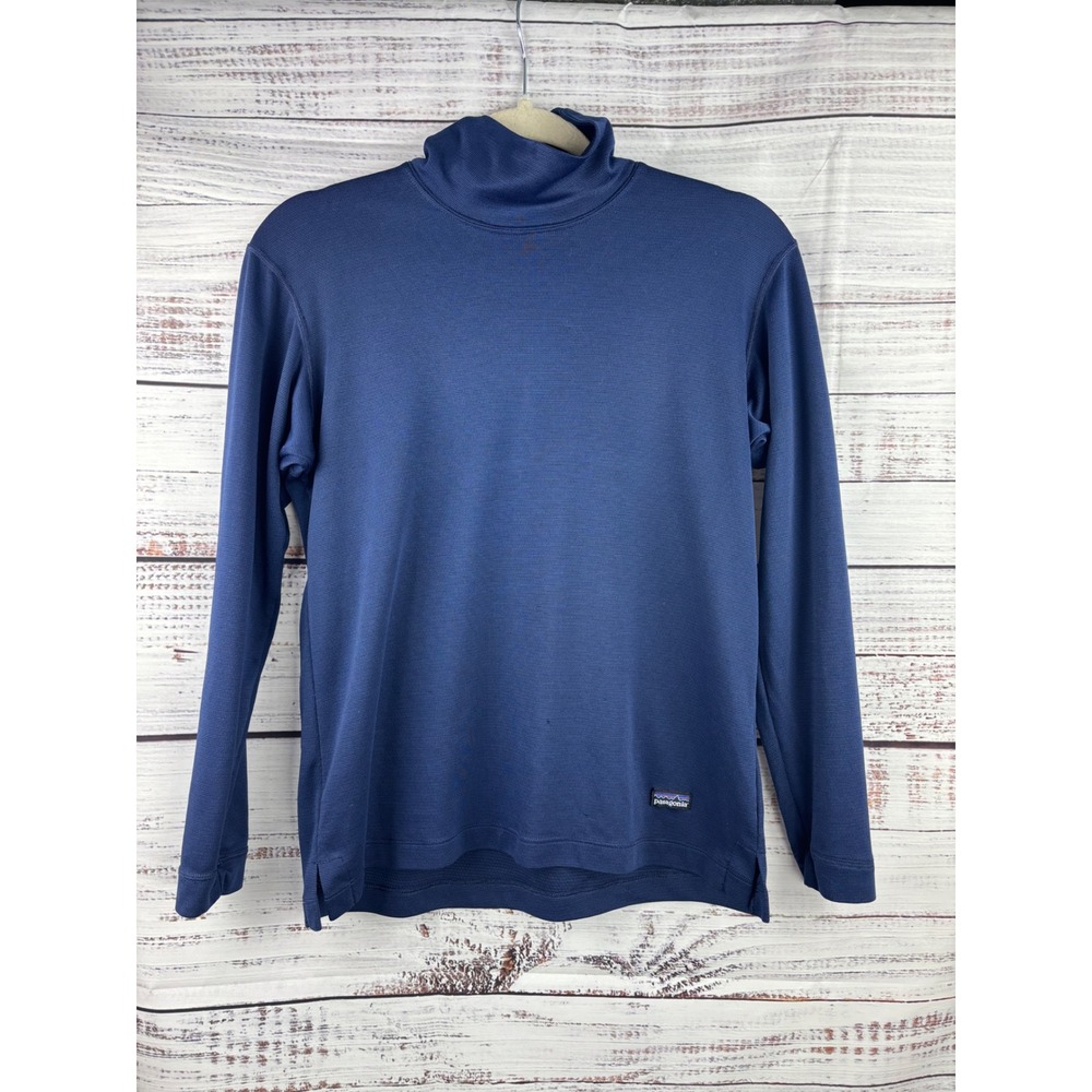 VTG Patagonia Capilene Cool Lightweight Long Sleeve Mockneck Shirt Men's XS READ